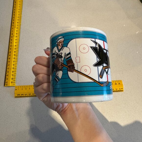vintage san jose sharks ceramic mug made in korea - Picture 6 of 14